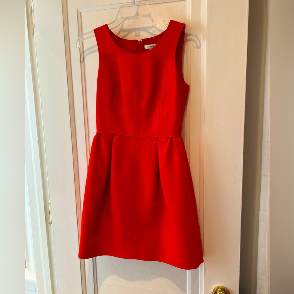Jcrew red dress 0